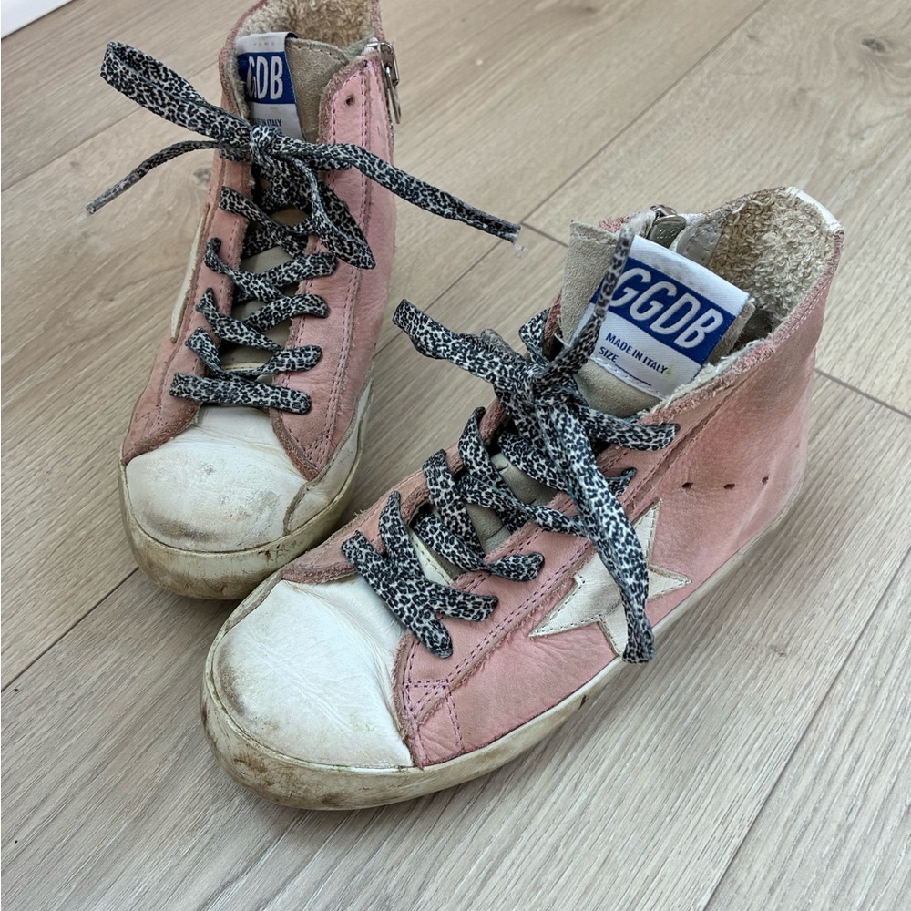 Golden Goose Kids Pink High-Top Sneakers